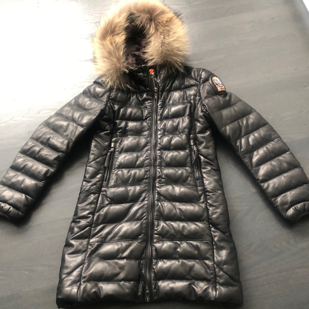 Parajumpers padded leather coat